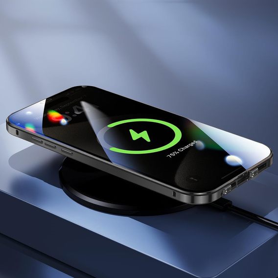 Magnetické puzdro Dual Glass MagSafe pre iPhone 16, čierne