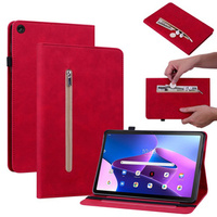 Puzdro pre Lenovo Tab M10 10.1 Gen 3, Wallet Pen Slot, červené