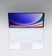 Puzdro s klávesnicou pre Samsung Galaxy Tab S7+ / S7 FE / S9+ / S8+ / S9 FE+ / S10+, Dexnor Magnetic Keyboard Touchpad, biele