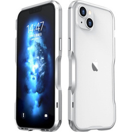 Puzdro LUPHIE pre iPhone 14, Armor Bumper, strieborné