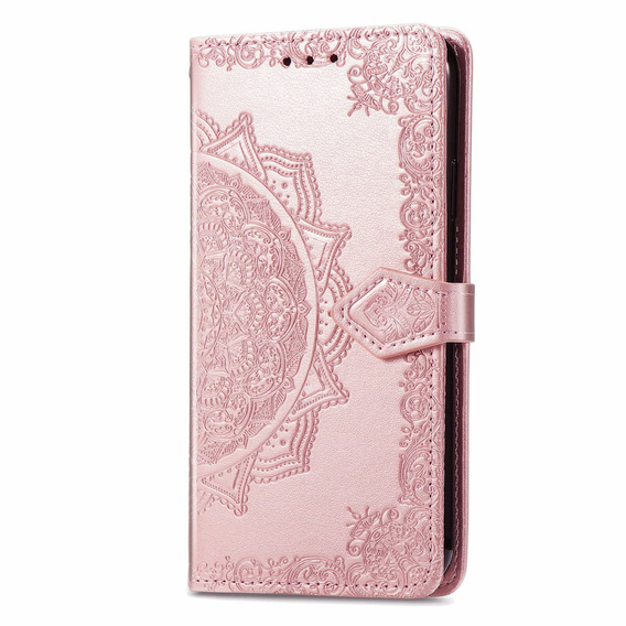 Klapkové puzdro pre Samsung Galaxy M35, Mandala, ružové rose gold