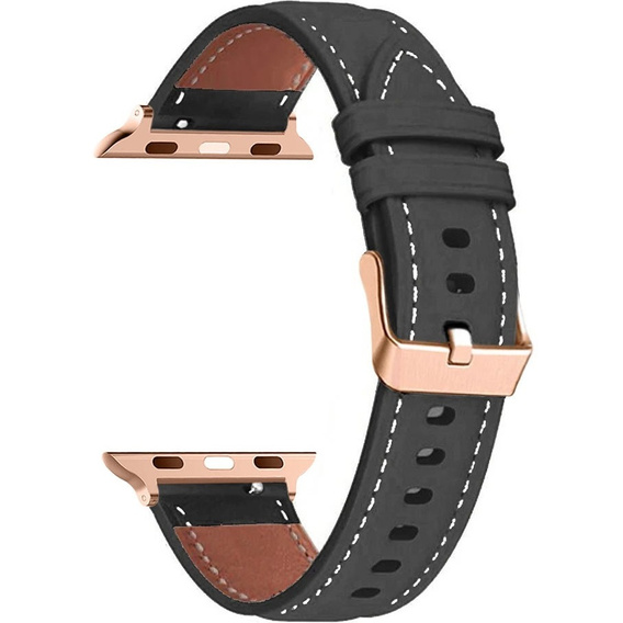 Kožený remienok pre Apple Watch 1/2/3/4/5/6/7/8/SE/Ultra 42/44/45/49 mm, ružový 