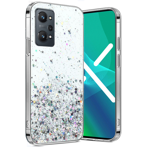 Obal na mobil pre Realme GT 2 / Realme GT Neo 2, Glittery, priehľadné
