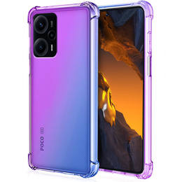 Puzdro pre Xiaomi Poco F5, Gradient Dropproof, Fialová / modrá