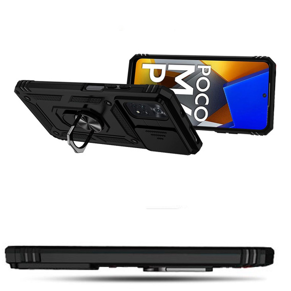 Obal na mobil pre Xiaomi Poco M4 Pro 4G, CamShield Slide, čierne
