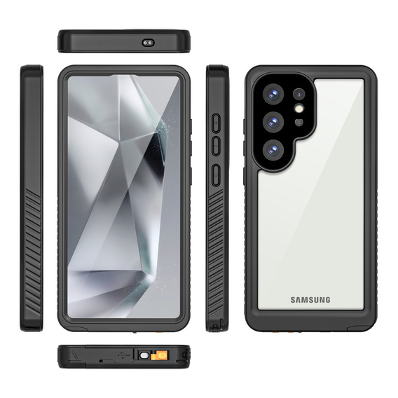 Vodotesné puzdro IP68 pre Samsung Galaxy S25 Ultra, čierne