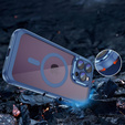 Puzdro pre iPhone 14 Pro, ERBORD Impact Guard, MagSafe, modré