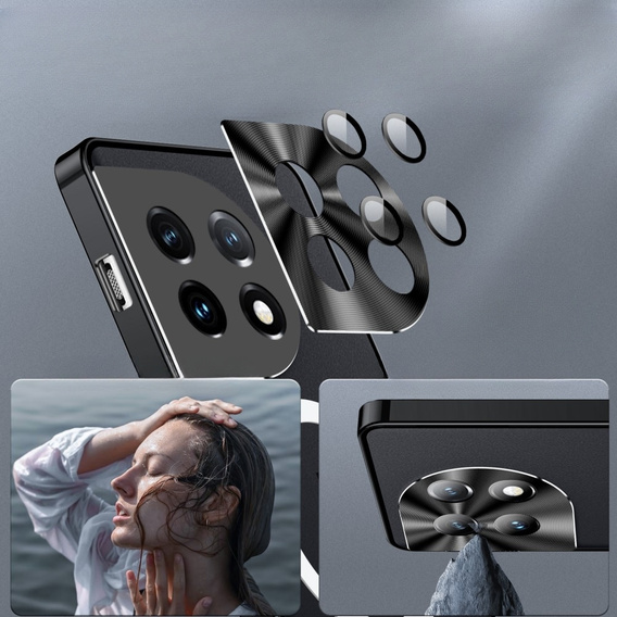 Ochranné puzdro na fotoaparát pre OnePlus 11 5G, CamShield MagSafe, transparentné / čierne
