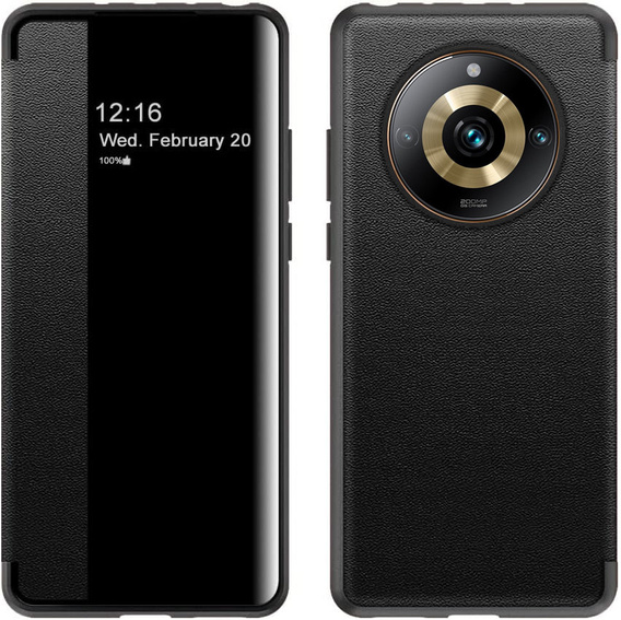 Flipové puzdro pre Realme 11 Pro 5G / 11 Pro+ 5G, Side View, čierne