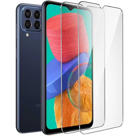 2x tvrdené sklo pre Samsung Galaxy M33/A12/M12, ERBORD 9H Hard Glass na displeji