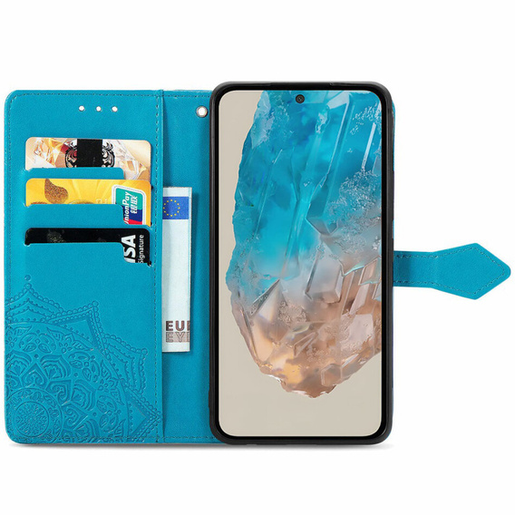Klapkové puzdro pre Samsung Galaxy M35, Mandala, modré