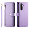 Flipové puzdro Wallet Zipper Pocket pre Samsung Galaxy A17 5G, Wallet Zipper Pocket, fialové