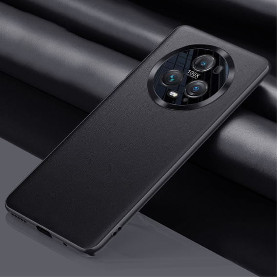 Kožené puzdro pre Honor Magic 5 Pro, leather hybrid, čierne