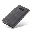 CASEME puzdro pre Samsung Galaxy S8 Plus, Leather Wallet Case, čierne