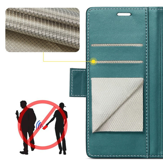 ERBORD Lesklá peňaženka Litchi s chlopňou pre Motorola Moto G56 5G