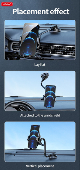 Držiak do auta XO C85 čierny s prísavkou