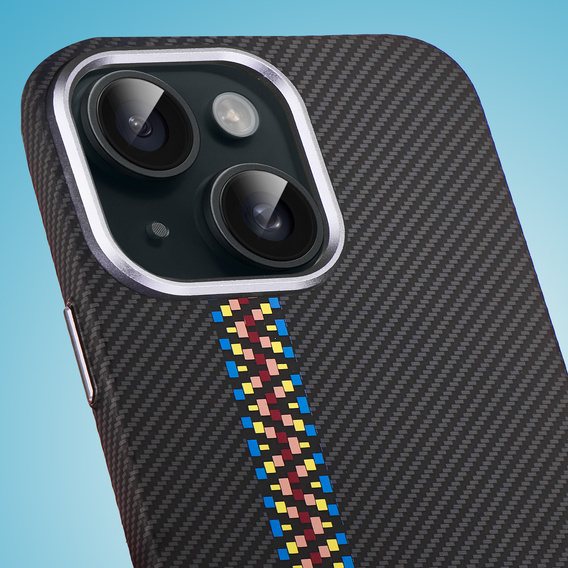 Puzdro pre iPhone 14, Carbon Fiber MagSafe, čierne