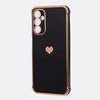 Obal na mobil pre Samsung Galaxy A14 4G/5G, Electro heart, čierne