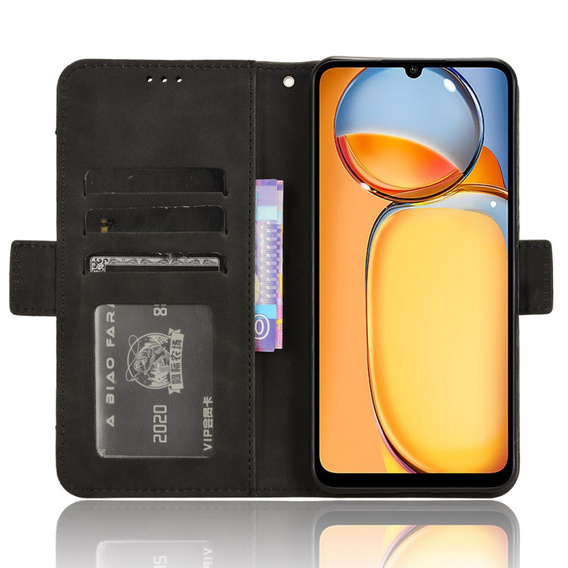 Klapkové puzdro pre Xiaomi Redmi 13C / Poco C65, Card Slot, čierne
