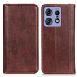 Flipové puzdro pre Motorola Edge 50 Pro, Split Leather, hnedé