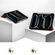 Puzdro pre iPad Pro 11" 2024 (5 gen.), Smartcase s priestorom pre stylus, červené