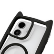 Puzdro pre iPhone 11, pre MagSafe, Cute Cat, čierne + sklo na displej