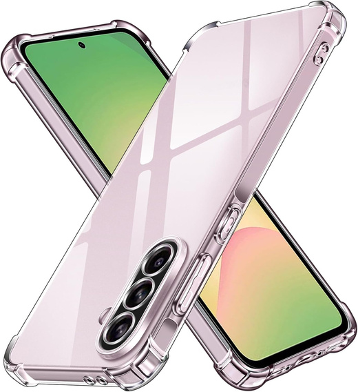 Puzdro pre Samsung Galaxy A56, Erbord Dropproof, priehľadné + sklo