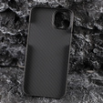 Puzdro pre iPhone 14, Aramid Fiber Cover, čierne