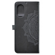 Klapkové puzdro pre Oppo A38 4G / Oppo A18 4G, Mandala, čierne