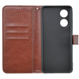 Klapkové puzdro pre Oppo A38 4G / Oppo A18 4G, Crazy Horse Wallet, hnedé