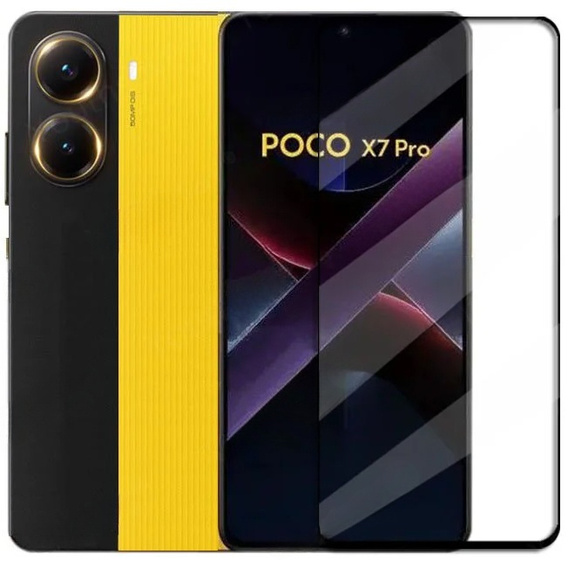 3D tvrdené sklo pre Xiaomi Poco X7 Pro 5G, čierny rám