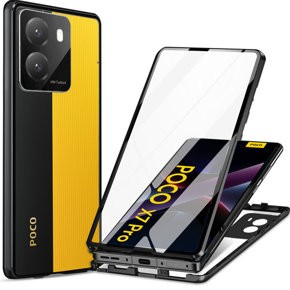 Puzdro pre Xiaomi Poco X7 Pro 5G, Magnetic Dual Glass, čierne