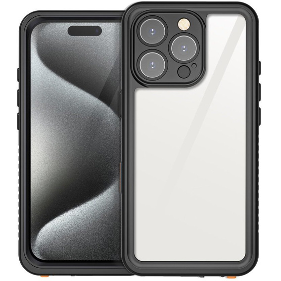 Vodotesné puzdro IP68 pre iPhone 16 Pro, čierne