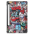 Puzdro pre Samsung Galaxy Tab S10 Lite / S10 FE / S9 FE, s chlopňou, graffiti
