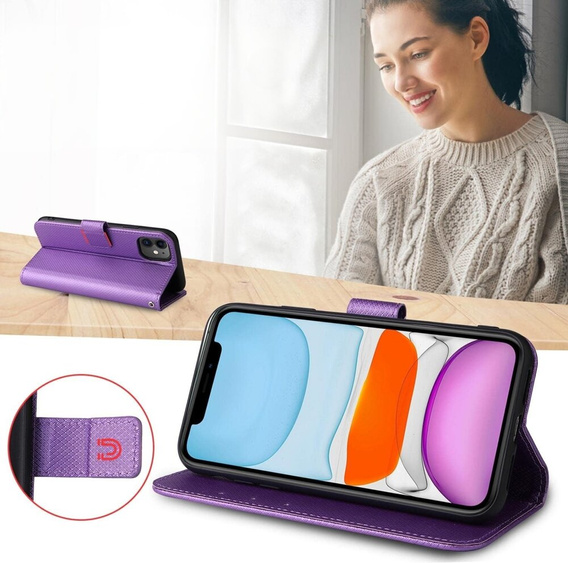 Klapkové puzdro pre Oppo Reno 12 Pro, Wallet Smart Magnet, fialové