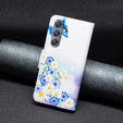 Klapkové puzdro pre Samsung Galaxy M34, Wallet, butterfly & flowers, biele
