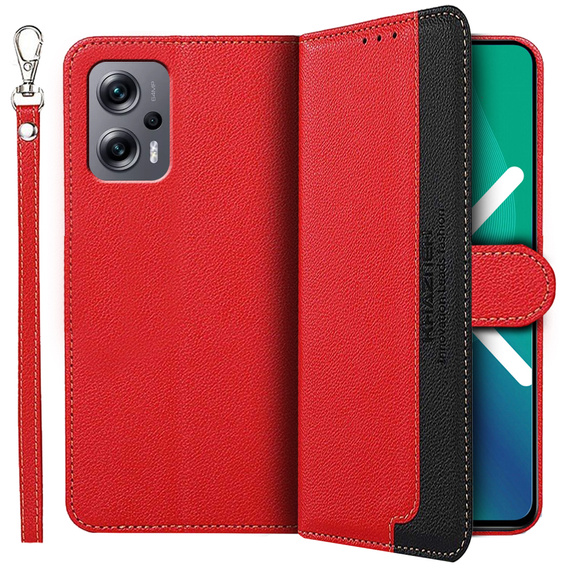 Flipové puzdro pre Xiaomi Poco X4 GT 5G, KHAZNEH RFID, červené