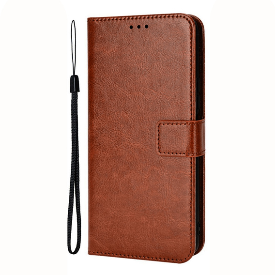 Klapkové puzdro pre Oppo A98 5G, Crazy Horse Wallet, hnedé