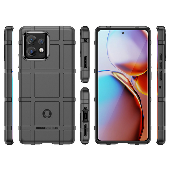 Obal na mobil pre Motorola Edge 40 Pro, Rugged Shield, čierne