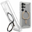 Puzdro Urban Armor Gear pre Galaxy S25 Ultra, Plasma XTE MagSafe Kickstand, priehľadné / sivé
