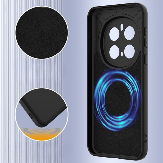 Obal na mobil pre Honor Magic7 Pro 5G, Silicone MagSafe, čierne
