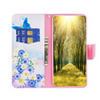 Klapkové puzdro pre Xiaomi Redmi 12 4G, Wallet, butterfly & flowers, biele