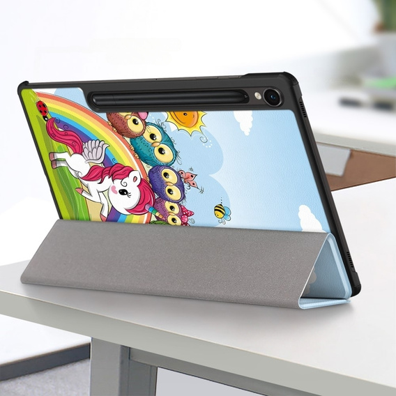 Obal na mobil pre Samsung Galaxy Tab S9, Smartcase Hybrid Pen Slot, sweet animals