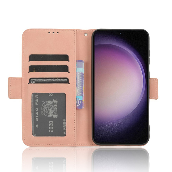 Klapkové puzdro pre Samsung Galaxy S23 FE, Card Slot, ružové