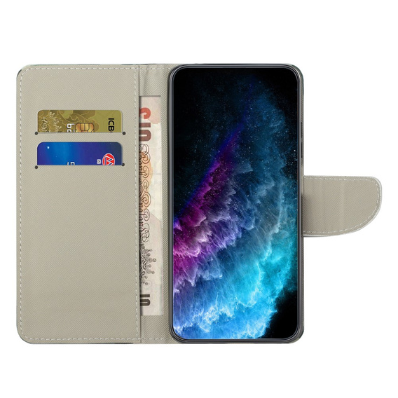 Klapkové puzdro pre Motorola Moto G73 5G, Wallet, Eiffel Tower, biele