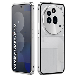 Puzdro pre Nothing Phone 3a Pro, Frame Case, strieborné