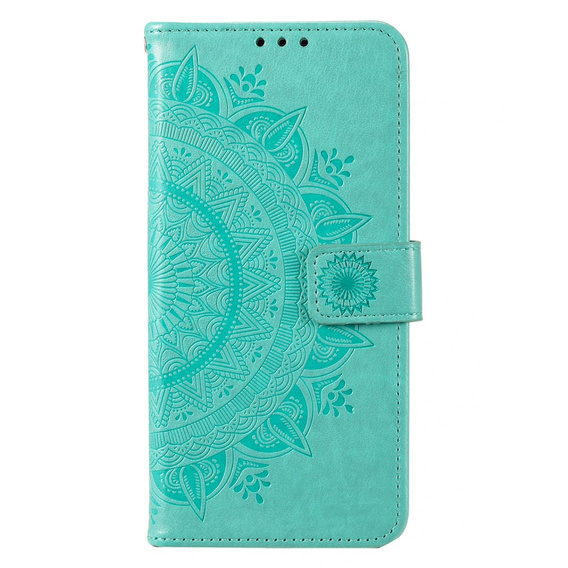 Klapkové puzdro pre Motorola Moto E13, Mandala Flower, zelený
