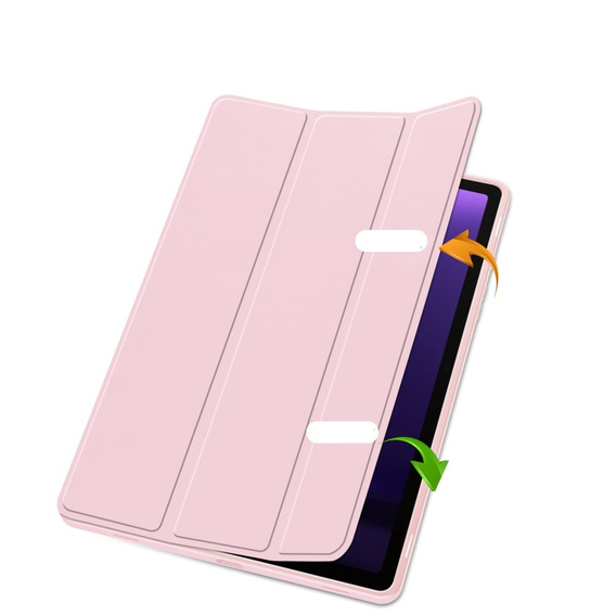 Puzdro pre Samsung Galaxy Tab S10 Lite / S10 FE / S9 FE, Smartcase s priestorom pre stylus, ružové