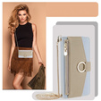 Flipové puzdro pre Xiaomi Redmi 13C / Poco C65, Wallet Zipper Pocket, so zrkadlom, modré