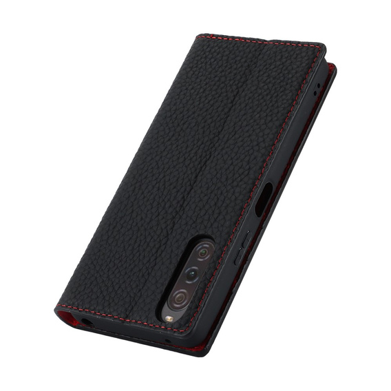 Klapkové puzdro pre Sony Xperia 10 V, Litchi Skin Grain, čierne